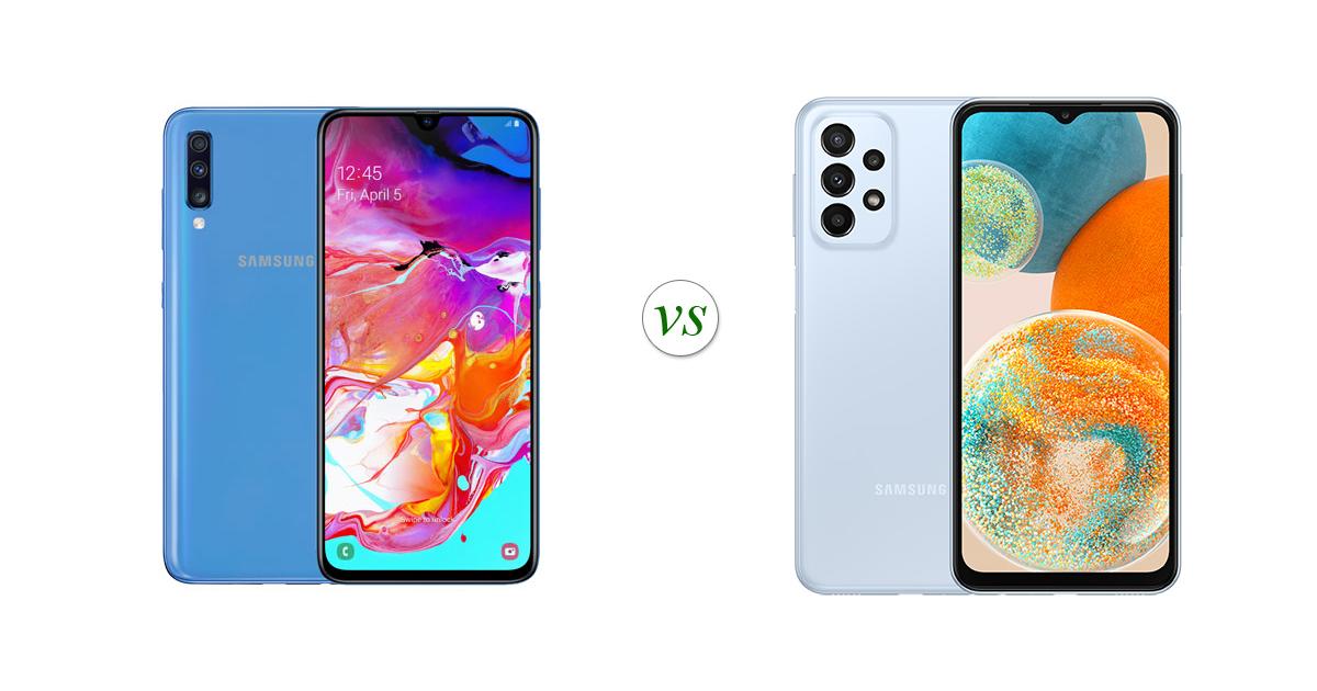 Perbandingan antara Samsung A70 dan Samsung A23 5G