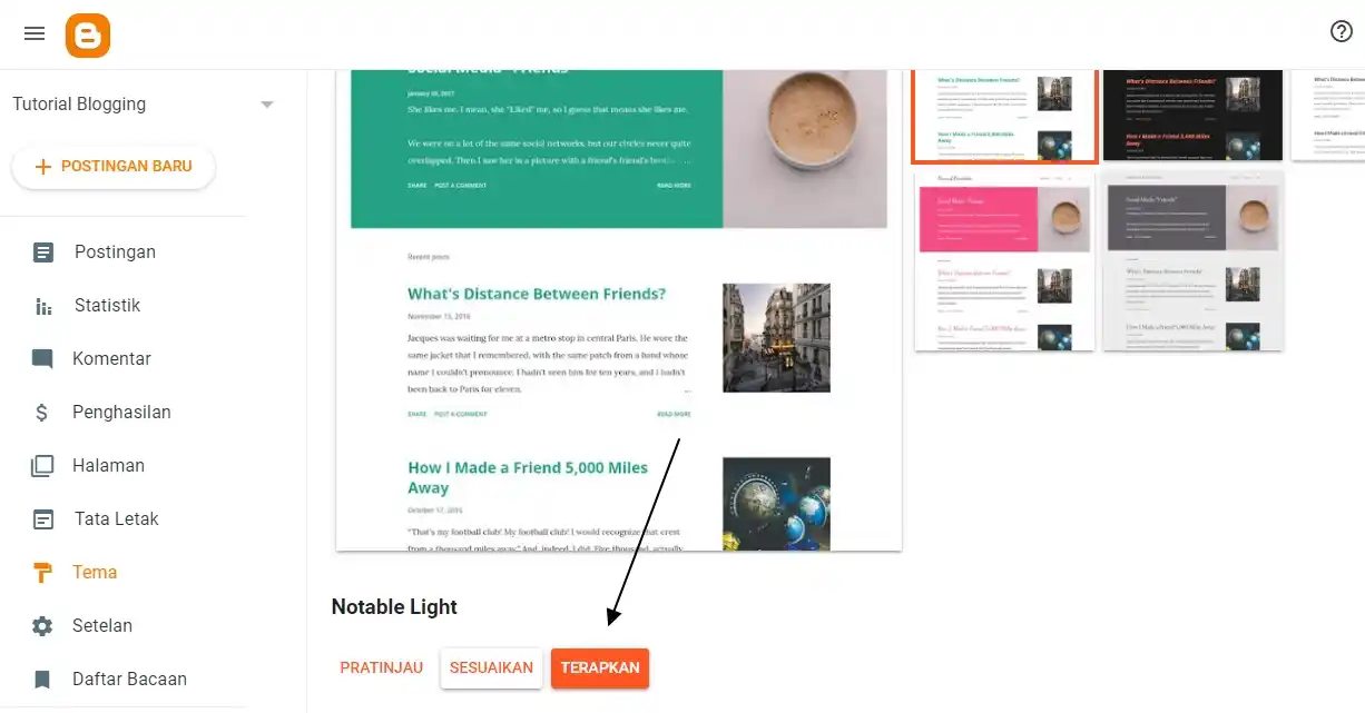 Cara Mengganti Tema Blogger dengan Aman